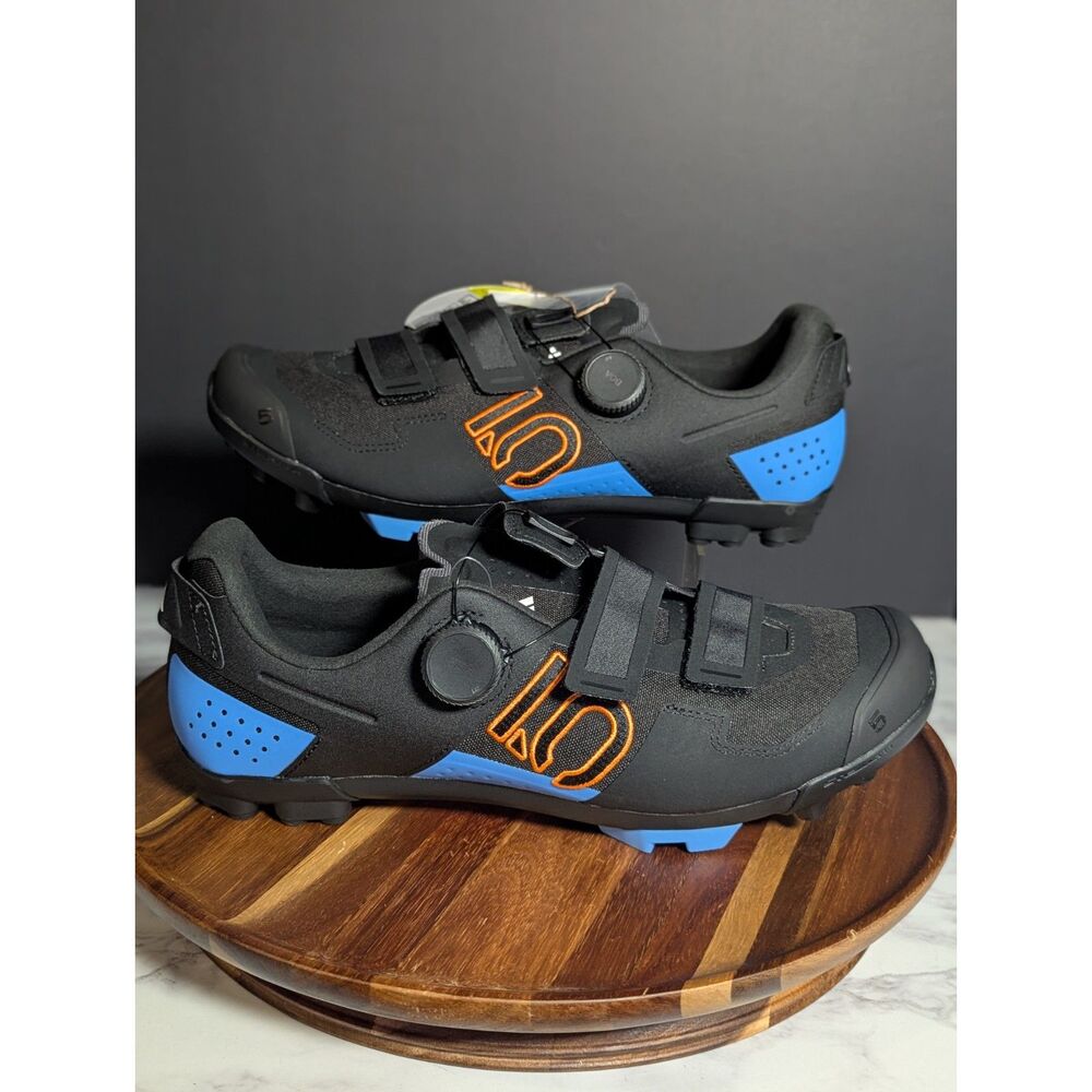 NEW Five Ten Kestrel BOA MTB Cycling Shoes Men 10.5 Clipless Black Blue Orange